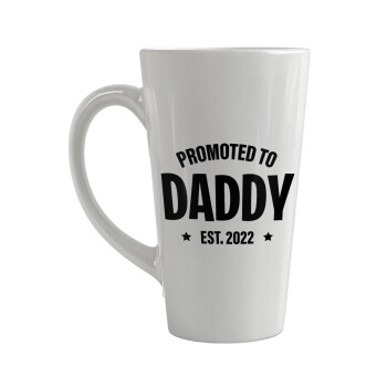 Promoted to Daddy, Κούπα κωνική Latte Μεγάλη, κεραμική, 450ml