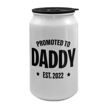 Promoted to Daddy, Κούπα ταξιδιού μεταλλική με καπάκι (tin-can) 500ml