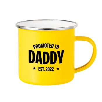Promoted to Daddy, Yellow Enamel Metallic Cup 360ml