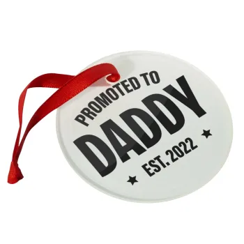 Promoted to Daddy, Στολίδι Χριστουγεννιάτικο στολίδι γυάλινο 9cm