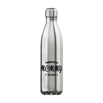 Promoted to Mommy, Inox (Stainless steel) hot metal mug, double wall, 750ml