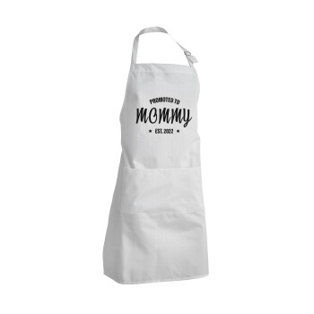 Promoted to Mommy, Adult Chef Apron (with sliders and 2 pockets)