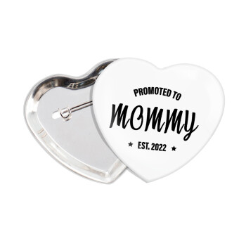 Promoted to Mommy, Κονκάρδα παραμάνα καρδιά (57x52mm)