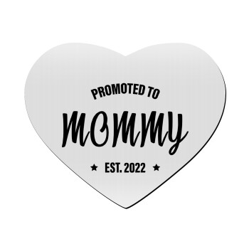 Promoted to Mommy, Mousepad heart 23x20cm