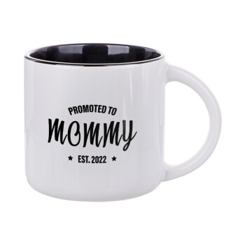 Promoted to Mommy, Κούπα κεραμική 400ml Λευκή/Μαύρη