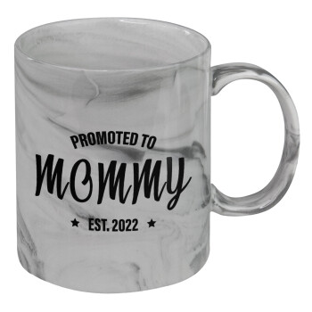 Promoted to Mommy, Mug ceramic marble style, 330ml