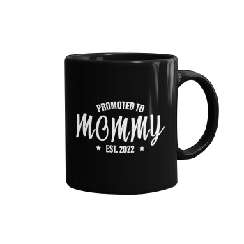 Promoted to Mommy, Κούπα Μαύρη, κεραμική, 330ml