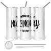 Tumbler stainless steel 600ml, with metal straw & cleaning brush