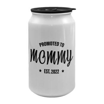 Promoted to Mommy, Κούπα ταξιδιού μεταλλική με καπάκι (tin-can) 500ml