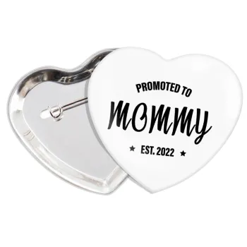 Promoted to Mommy, Κονκάρδα παραμάνα καρδιά (57x52mm)