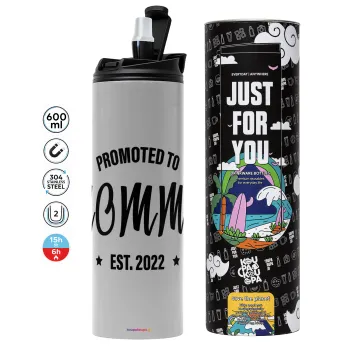 Promoted to Mommy, Tumbler stainless steel GREY 600ml