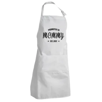 Promoted to Mommy, Adult Chef Apron (with sliders and 2 pockets)