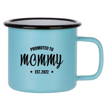 Promoted to Mommy, Κούπα Μεταλλική εμαγιέ ΜΑΤ σιέλ 360ml