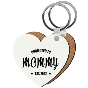 Promoted to Mommy, Μπρελόκ Ξύλινο καρδιά MDF