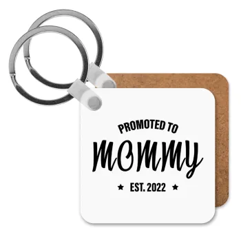 Promoted to Mommy, Μπρελόκ Ξύλινο τετράγωνο MDF
