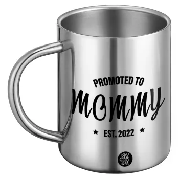 Promoted to Mommy, Ανοξείδωτη Μεταλλική Κούπα 450ml - Διπλού Τοιχώματος
