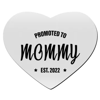 Promoted to Mommy, Mousepad heart 23x20cm