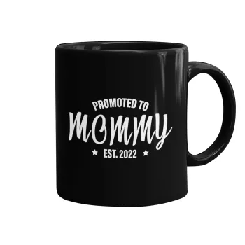 Promoted to Mommy, Mug black, ceramic, 330ml