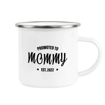 Promoted to Mommy, Metallic enamel cup white 360ml