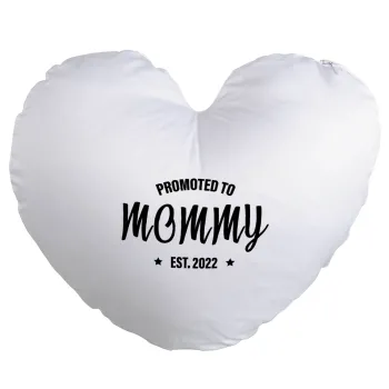 Promoted to Mommy, Μαξιλάρι καναπέ καρδιά 40x40cm περιέχεται το  γέμισμα