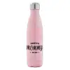 Metal mug thermos Pink Iridiscent (Stainless steel), double wall, 500ml