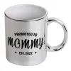 Mug ceramic, silver mirror, 330ml
