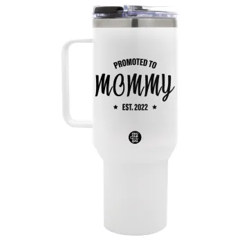 Promoted to Mommy, Mega Tumbler με καπάκι, διπλού τοιχώματος (θερμό) 1,2L