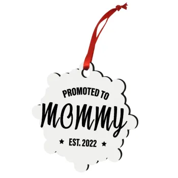 Promoted to Mommy, Στολίδι Χριστουγεννιάτικο στολίδι snowflake ξύλινο 7.5cm