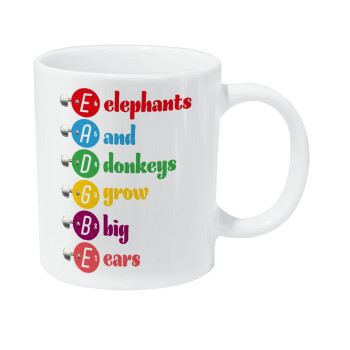 Elephants And Donkeys Grow Big Ears, Κούπα Giga, κεραμική, 590ml