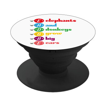 Elephants And Donkeys Grow Big Ears, Phone Holders Stand  Black Hand-held Mobile Phone Holder