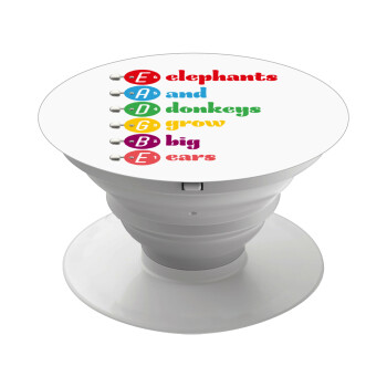 Elephants And Donkeys Grow Big Ears, Phone Holders Stand  White Hand-held Mobile Phone Holder