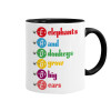 Mug colored black, ceramic, 330ml