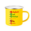 Yellow Enamel Metallic Cup 360ml