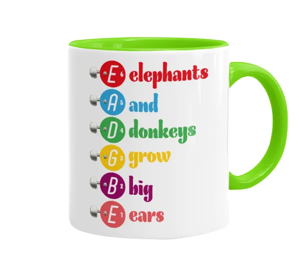 Elephants And Donkeys Grow Big Ears — Κούπα χρωματιστή βεραμάν, κεραμική, 330ml
