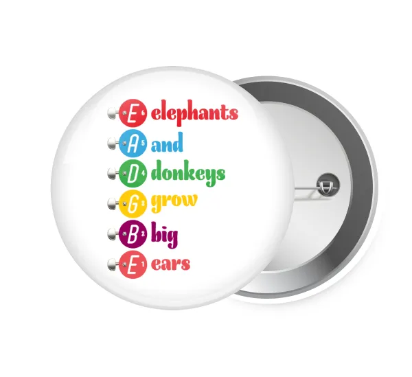 Elephants And Donkeys Grow Big Ears — (7.5cm)