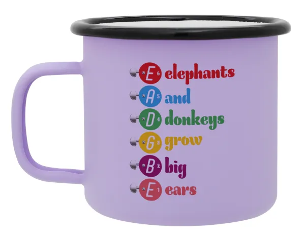 Elephants And Donkeys Grow Big Ears — Κούπα Μεταλλική εμαγιέ ΜΑΤ Light Pastel Purple 360ml