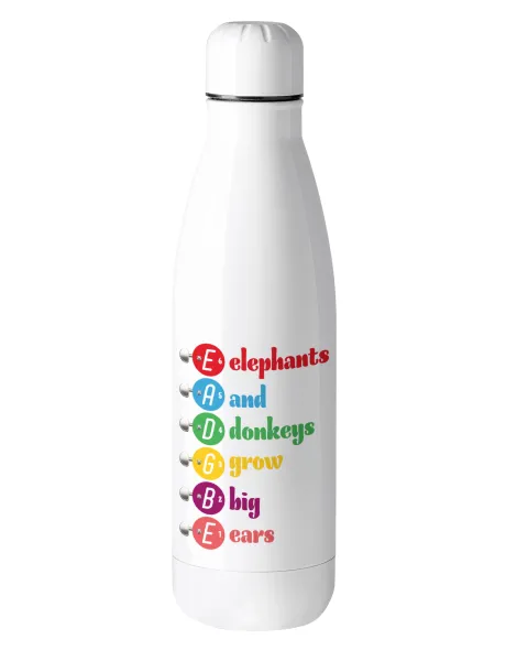 Elephants And Donkeys Grow Big Ears — Μεταλλικό παγούρι θερμός (Stainless steel), 500ml
