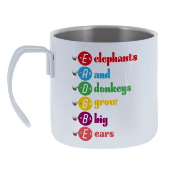 Elephants And Donkeys Grow Big Ears — Κούπα Ανοξείδωτη διπλού τοιχώματος 400ml