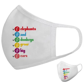 Elephants And Donkeys Grow Big Ears, Μάσκα υφασμάτινη υψηλής άνεσης παιδική (Δώρο πλαστική θήκη)