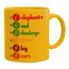 Ceramic coffee mug yellow, 330ml