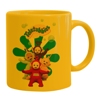 teletubbies, Ceramic coffee mug yellow, 330ml (1pcs)