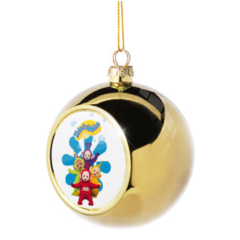 teletubbies, Χριστουγεννιάτικη μπάλα δένδρου Χρυσή 8cm