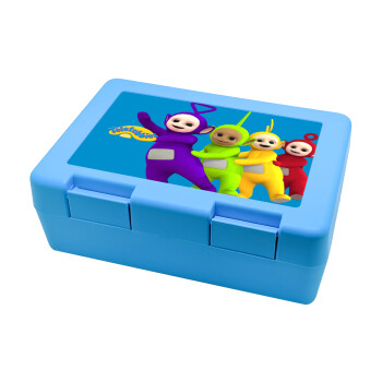 teletubbies Tinky-Winky, Dipsy, Laa Laa and Po, Children's cookie container LIGHT BLUE 185x128x65mm (BPA free plastic)