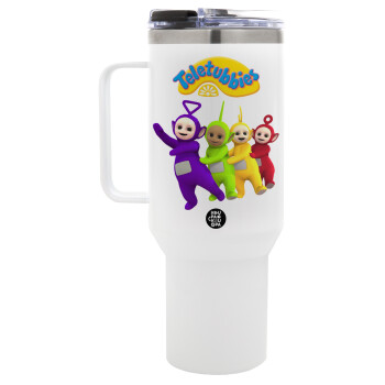 teletubbies Tinky-Winky, Dipsy, Laa Laa and Po, Mega Stainless steel Tumbler with lid, double wall 1,2L