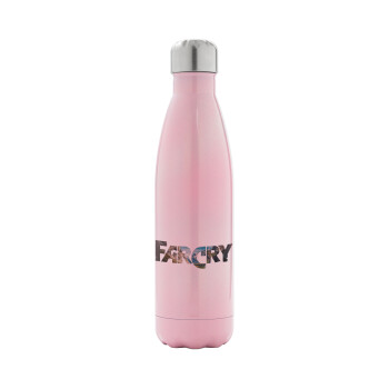 Farcry, Μεταλλικό παγούρι θερμός Ροζ Ιριδίζον (Stainless steel), διπλού τοιχώματος, 500ml
