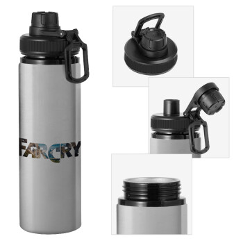Farcry, Metallic water bottle with safety cap, 850ml aluminum
