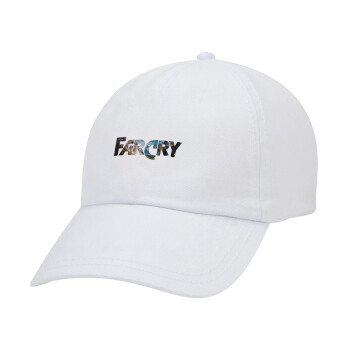 Farcry, Καπέλο ενηλίκων Jockey Λευκό (snapback, 5-φύλλο, unisex)