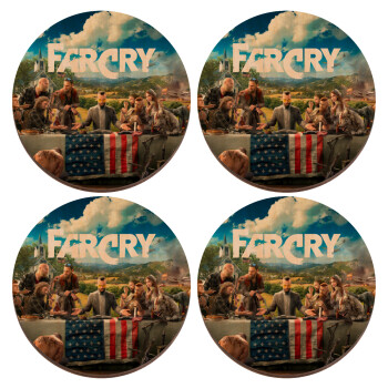 Farcry, ΣΕΤ x4 Σουβέρ ξύλινα στρογγυλά plywood (9cm)