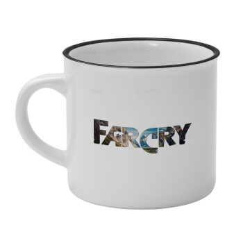 Farcry, Κούπα κεραμική vintage Λευκή/Μαύρη 230ml