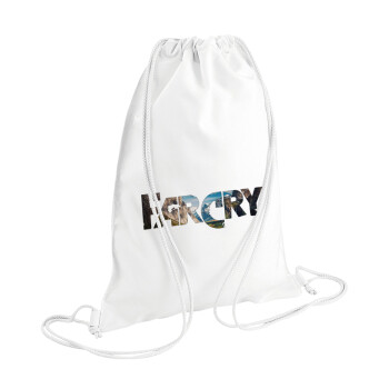 Farcry, Τσάντα πλάτης πουγκί GYMBAG λευκή (28x40cm)